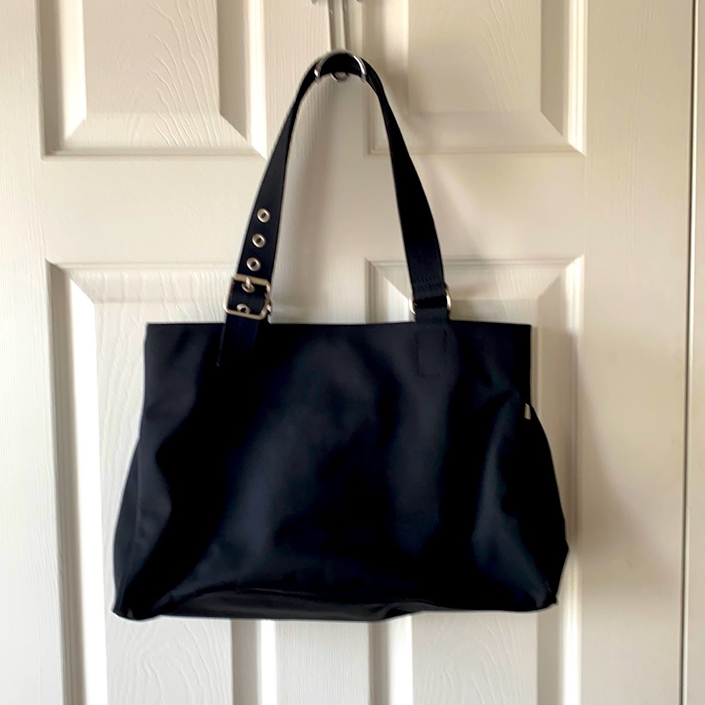 Black canvas tote